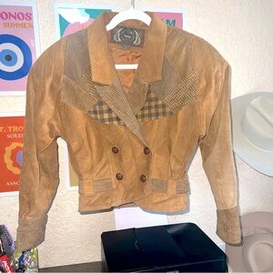 Rare vintage motorcycle cowgirl suede mallard beautiful crop jacket s style